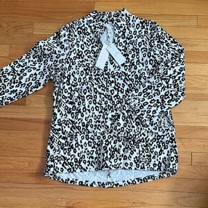 Lilly Pulitzer Black and White Leopard Print Tunic